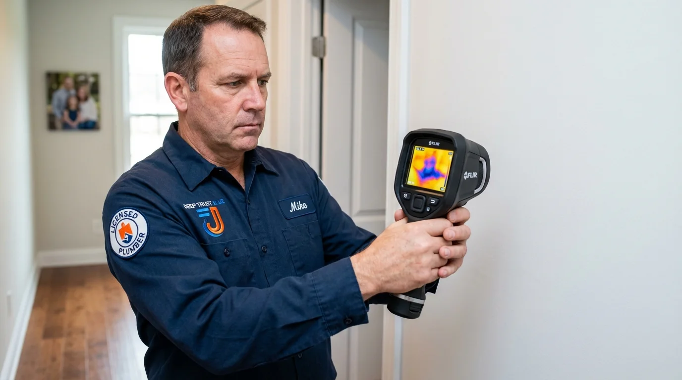 Thermal imaging leak detection by Johns Plumbing LLC in Stewartville